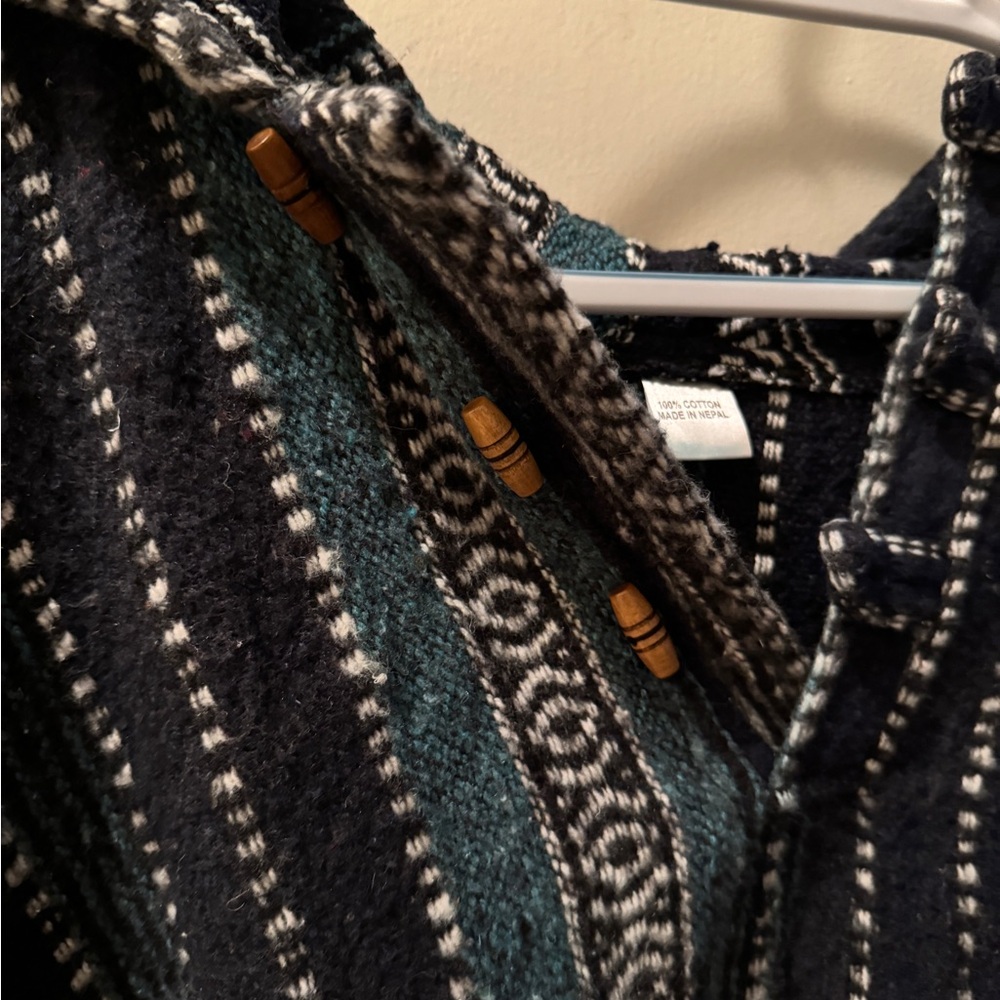 Pure Cotton Brushed Baja Hooded Poncho❤️🔥 - Picture 7 of 8